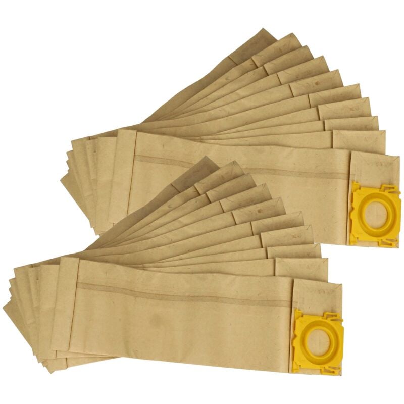 foto del prodotto 20x sacchetto compatibile con sebo automatic x7 plus, automatic x8 aspirapolvere carta, 23,5cm x 15,5cm, color sabbia vhbw