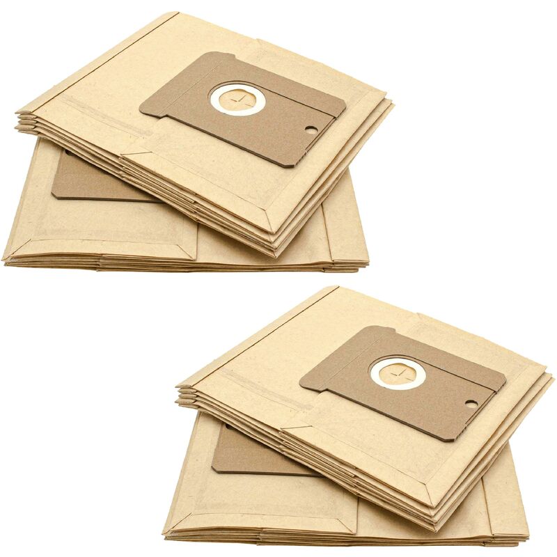 foto del prodotto 20x sacchetto compatibile con singer junior 5 aspirapolvere - 22 28cm x 20,5cm color sabbia - vhbw