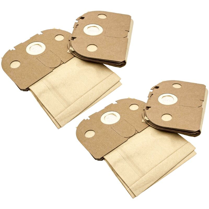 foto del prodotto 20x sacchetto compatibile con vorwerk tiger vt 250, vt 251, vt 252 aspirapolvere in carta, 23cm x 22,5cm, color sabbia vhbw