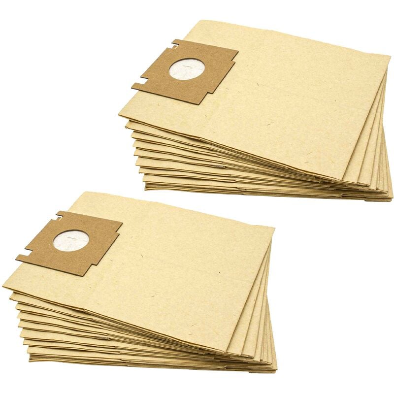 foto del prodotto 20x sacchetto dell aspirapolvere compatibile con rowenta ro 300 353 artec, ro 300 artec 1 aspirapolvere in carta, 23cm x 18cm, color sabbia vhbw