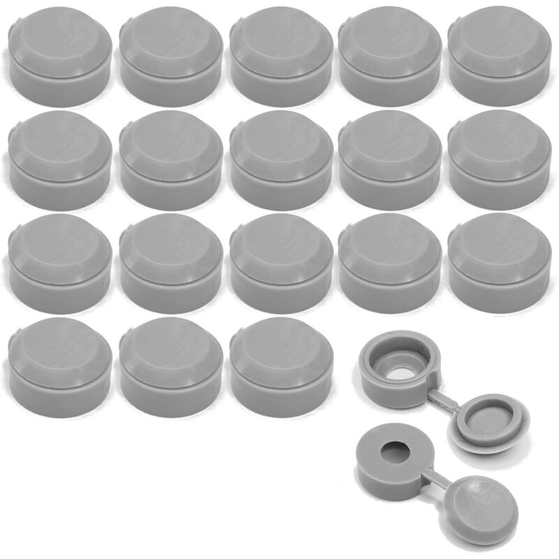 foto del prodotto 20x tappi coprivite viti rivetti cappuccio plastica copperchi universale, grigio