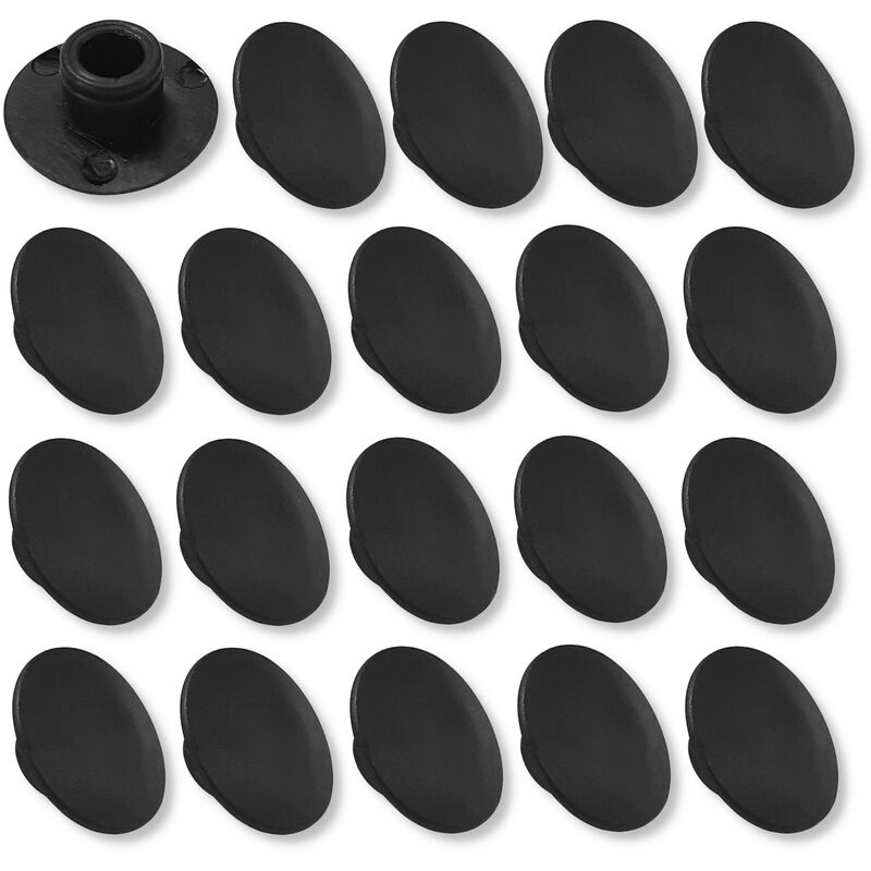 foto del prodotto 20x tappo coprivite cappuccio nero 3.6x12x2.5mm plastica viti copertura coperchi tappi croce pz cyclingcolors