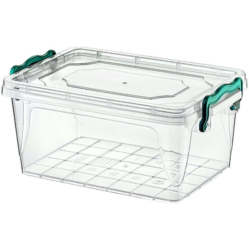 foto del prodotto 21100 multibox rettangolare, 3 litri, trasparente grigio maya professional tools