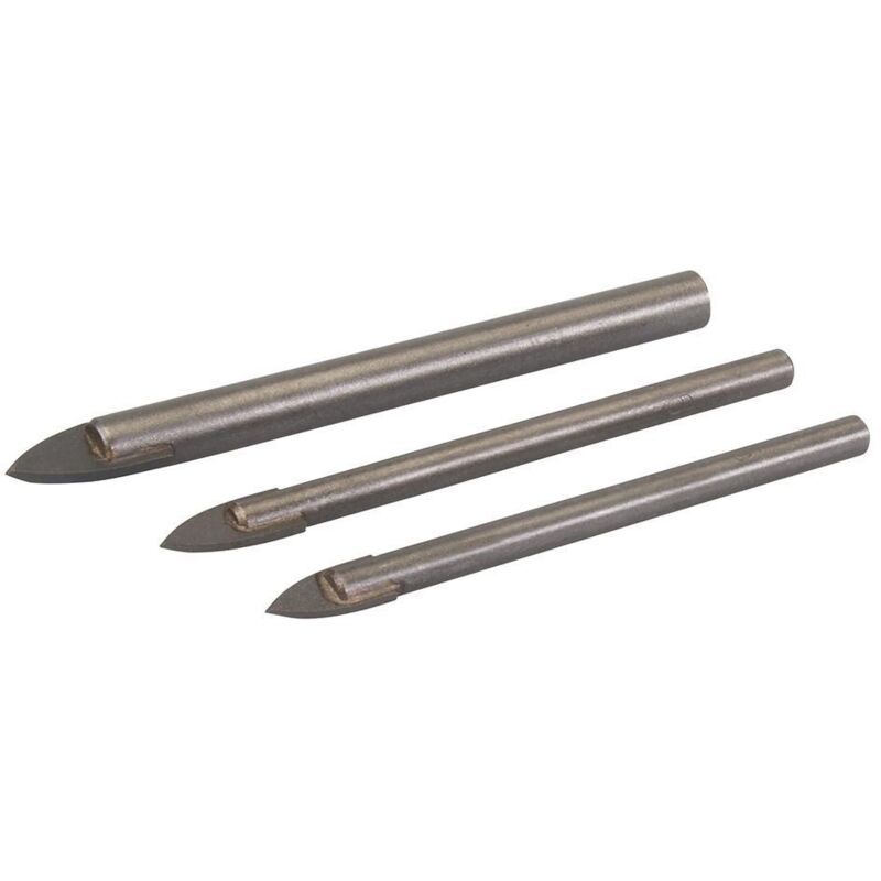 foto del prodotto 217584 set di punte per vetro piastrelle, 3 pce, set - silverline