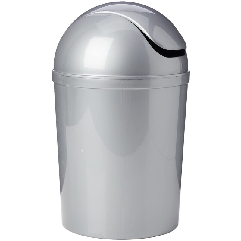 foto del prodotto 21886100 pattumiera con coperchio oscillante, 19,8 x 19,8 x 31,5 cm, colore grigio wenko
