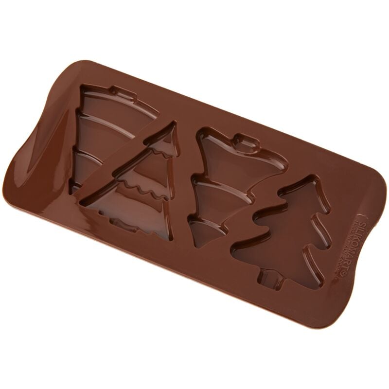 foto del prodotto 22.146.77.0065 stampo in silicone per cioccolatini e biscotti choco pine, 56 milliliters, marrone silikomart