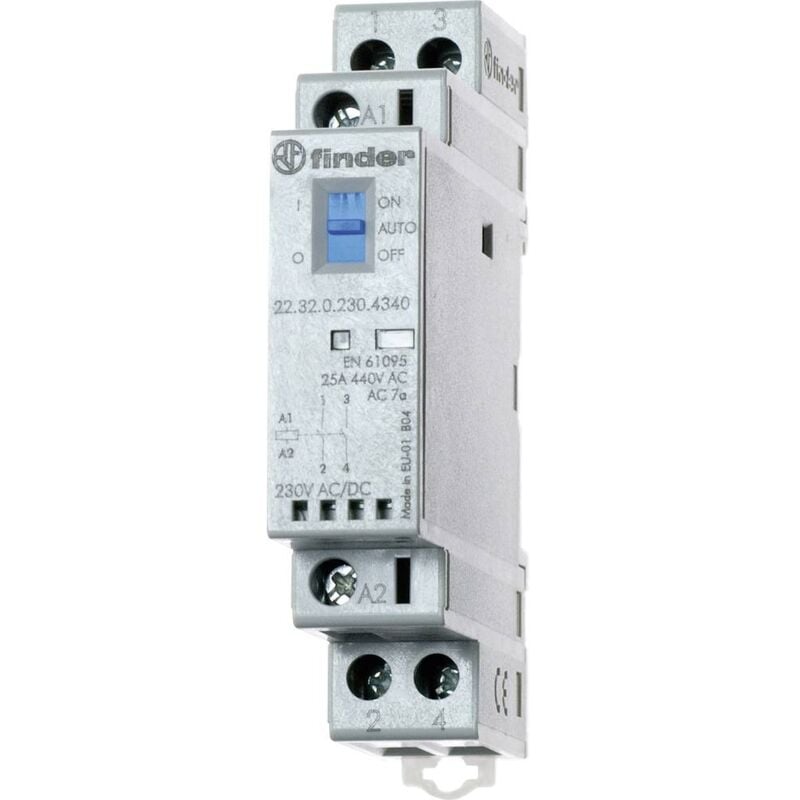 foto del prodotto 22.32.0.230.1320 contattore 2 na 230 v dc, 230 v ac 25 a 1 pz. finder