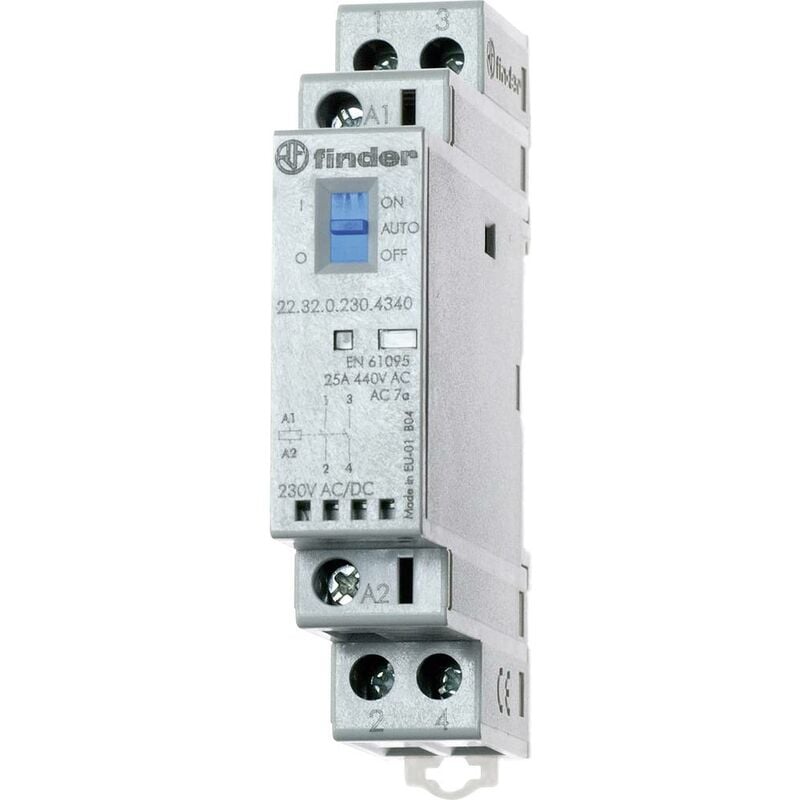 foto del prodotto 22.32.0.230.4420 contattore 2 nc 230 v dc, 230 v ac 25 a 1 pz. finder