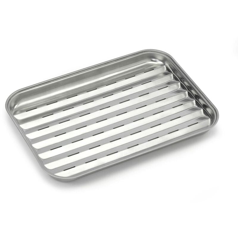 foto del prodotto 2230220100 grill pan inox utensili per barbecue, argento - barbecook