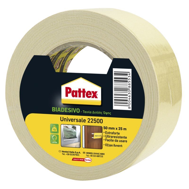 foto del prodotto 22500 biadesivo universale 50mm x 25m pattex