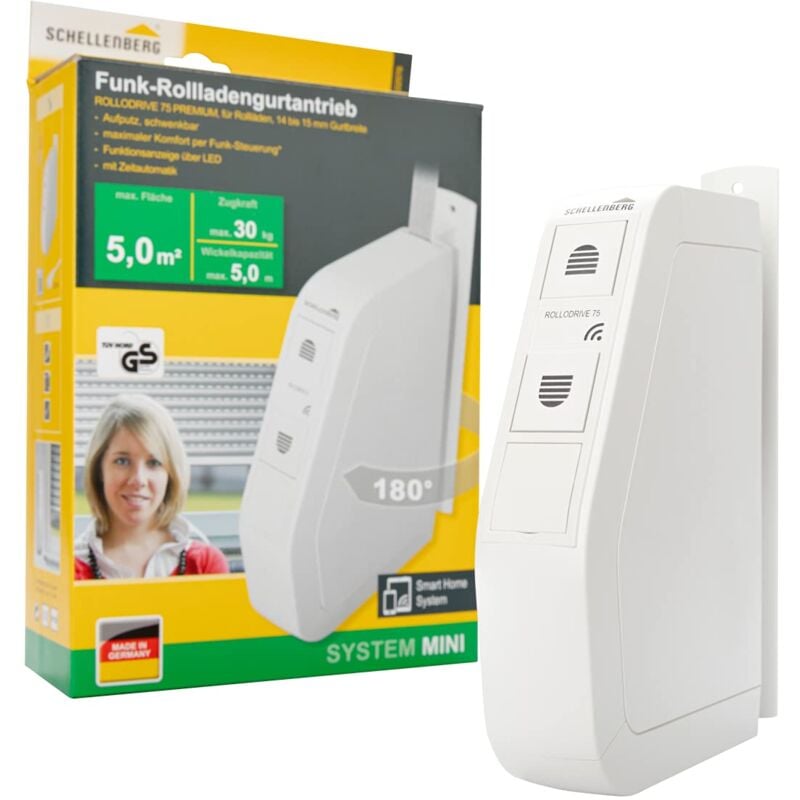 foto del prodotto 22576 trasmissione a cinghia per tapparelle rollodrive 75 premium, clear white schellenberg