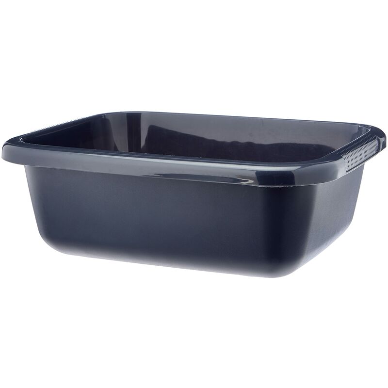 foto del prodotto 228033 bacinella rettangolare 9 l, in plastica 38,5 x 31 x 12,7 cm, colore antracite curver