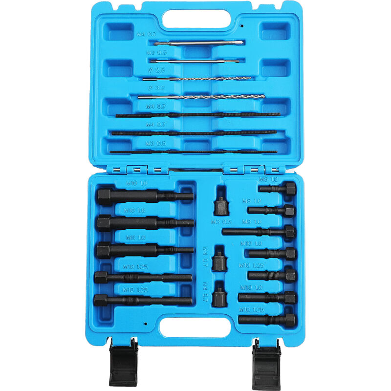 foto del prodotto 22pcs kit rimozione candelette m8 m10 estrattore riparazione candelette tool kit