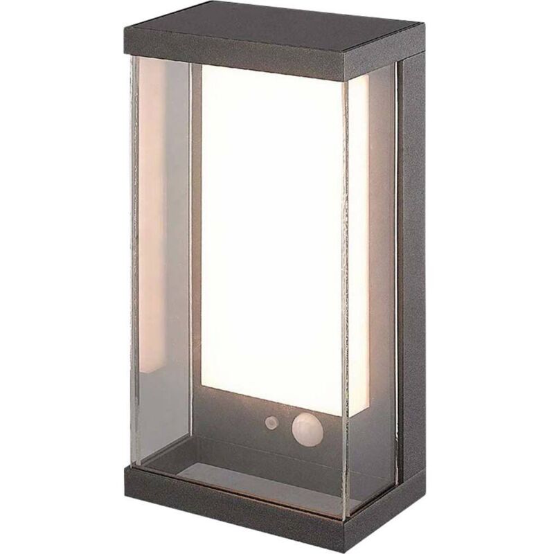 foto del prodotto 23033 vt 1193 lampada solare da parete per esterno con rilevatore di movimento led monocolore 1 w grigio v tac