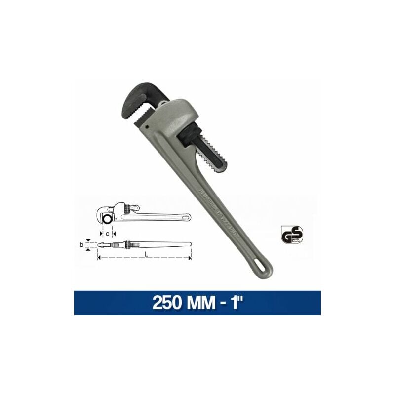 foto del prodotto 2320218 llave stillson heavy duty aluminio 10 maurer