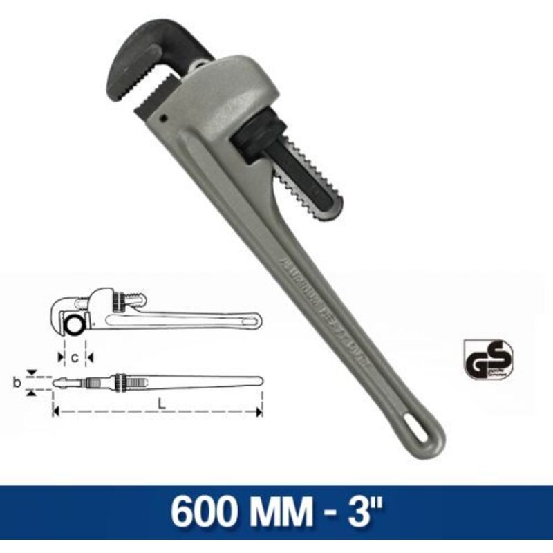 foto del prodotto 2320226 llave stillson heavy duty aluminio 24 , cranberry maurer