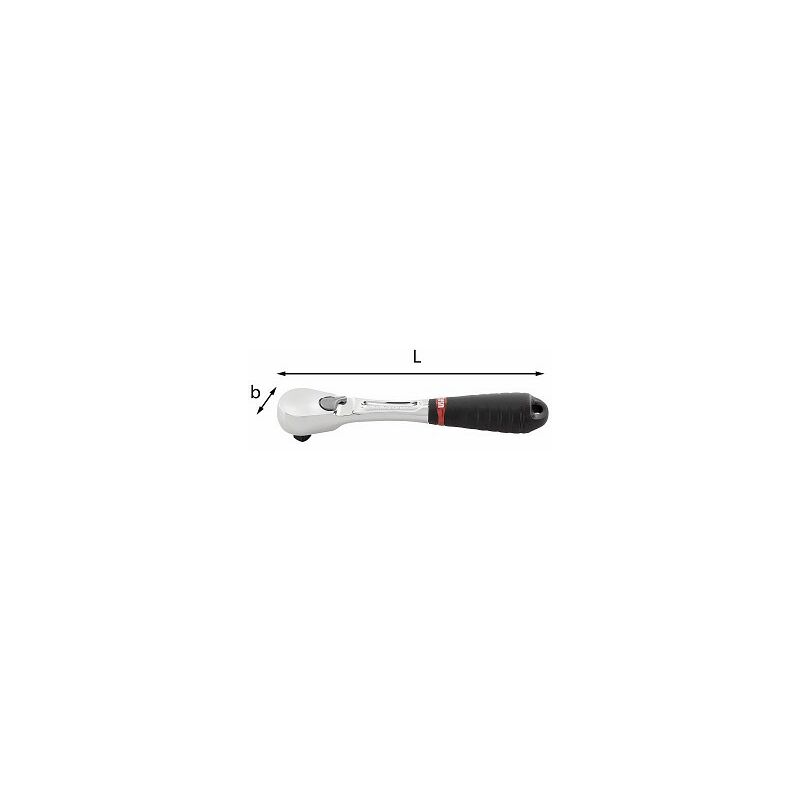 foto del prodotto 237 b 1 4 cricchetto chiave reversibile con meccanismo sigillato 120 mm usag