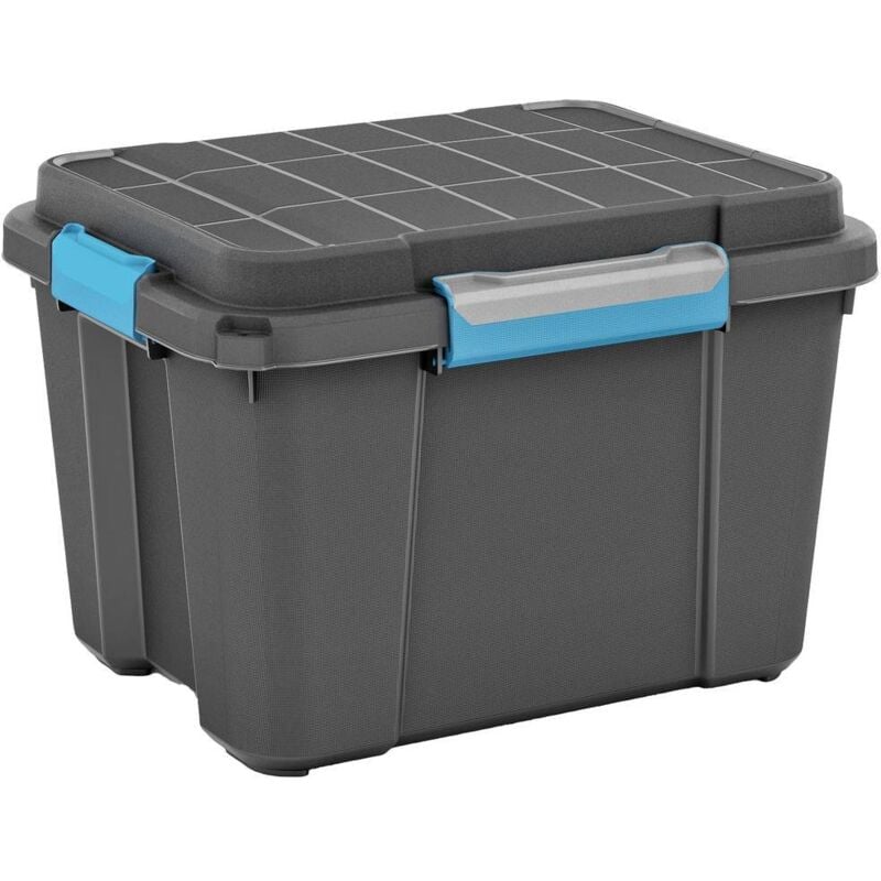 foto del prodotto 237440 scatola di immagazzinaggio scubba impilabile l x a x p 495 x 340 x 390 mm grigio blu, nero 1 pz. kis