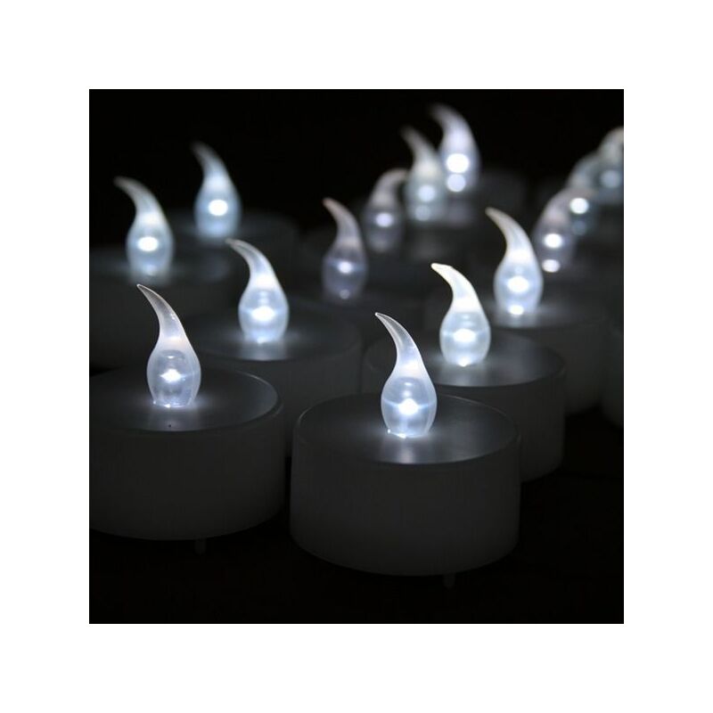 foto del prodotto 24 candele a led bianche effetto fiamma