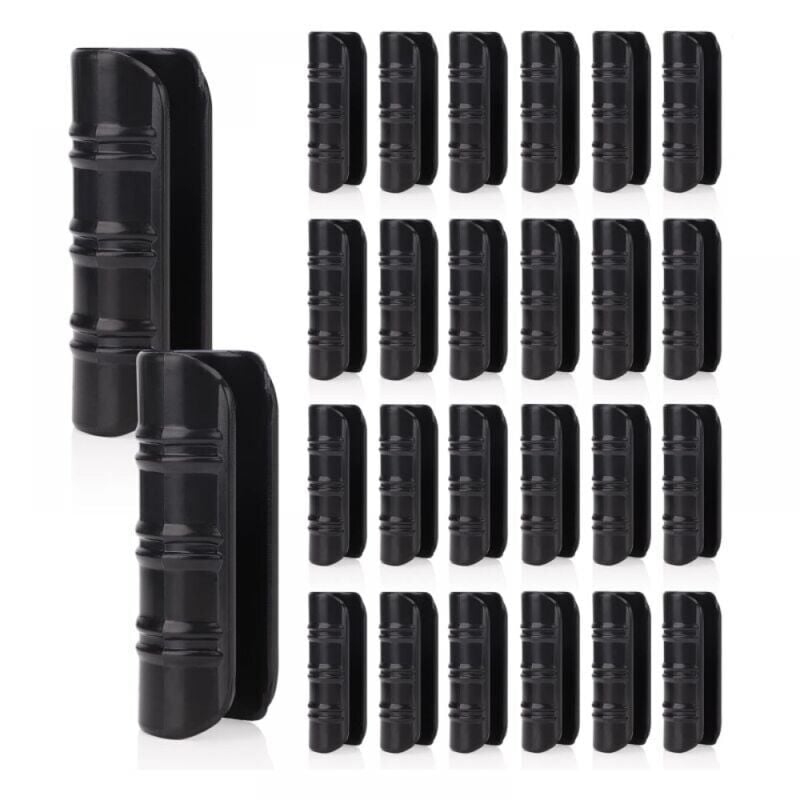 foto del prodotto 24 pezzi clip per tubi da giardino, clip in plastica per kit di connettori per morsetti per tubi per pellicole per serre, per capannoni con telaio per striscioni per serre, nero 22 mm