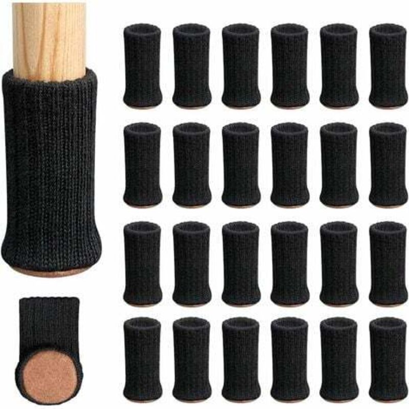 foto del prodotto 24 pezzi di calzini per gambe di sedie, tappi per gambe di mobili, protezioni antiscivolo per pavimenti per gambe di sedie da 2,5 cm a 5 cm di