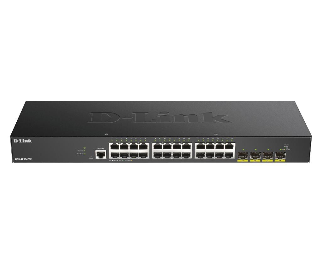 foto del prodotto 24-port smart managed switch with 4x 10g sfp - dgs-1250-28x