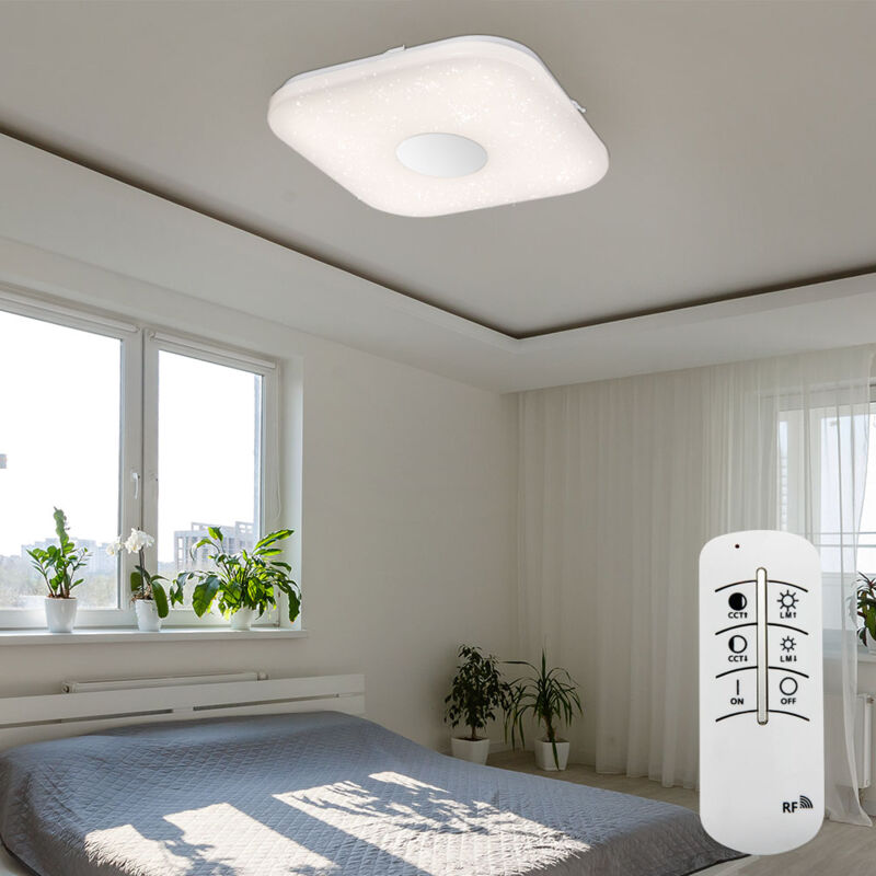 foto del prodotto 24 watt led plafoniera quadrata sala da pranzo stella cielo luce telecomando globo 41332