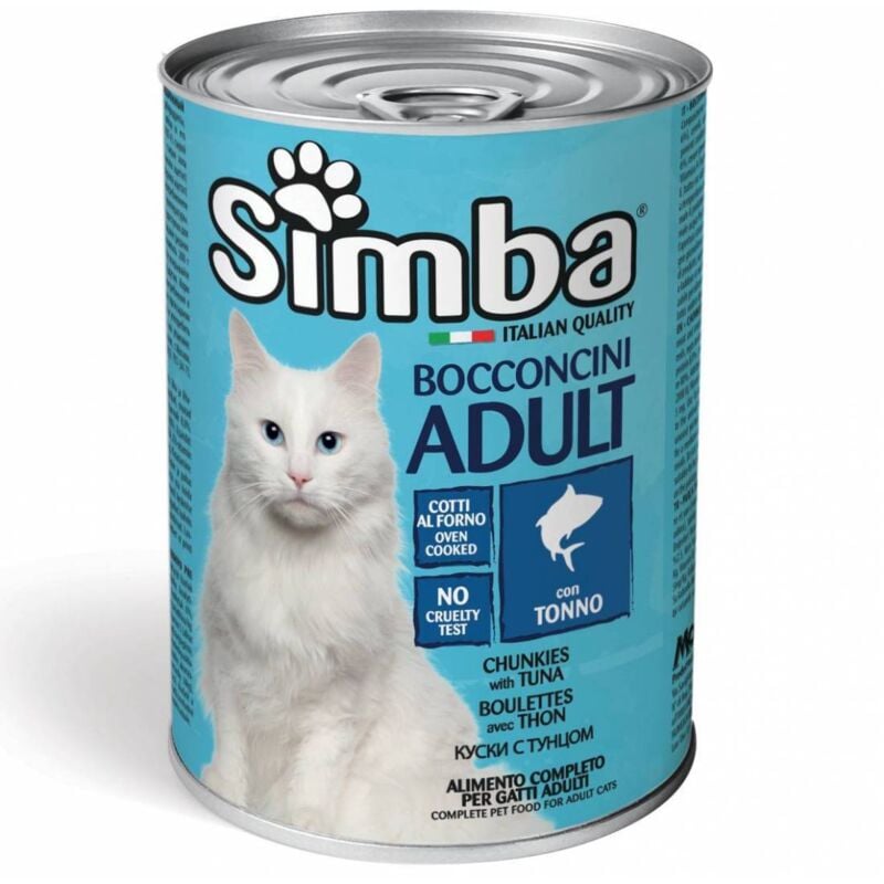 foto del prodotto 24 x cibo gatto monge simba 415 g bocconcini tonno
