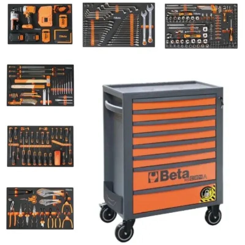 foto del prodotto 2400 rsc24a 8 6m vi cassettiera antiribaltamento 8 cassetti con assortimento 411 pz. beta