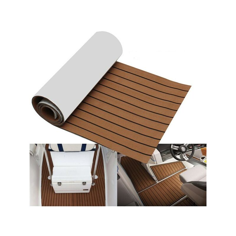 foto del prodotto 2400x600x6mm schiuma eva pavimentazione per barche decking in schiuma di teak per barche foglio di schiuma eva pavimentazione marina zebraa