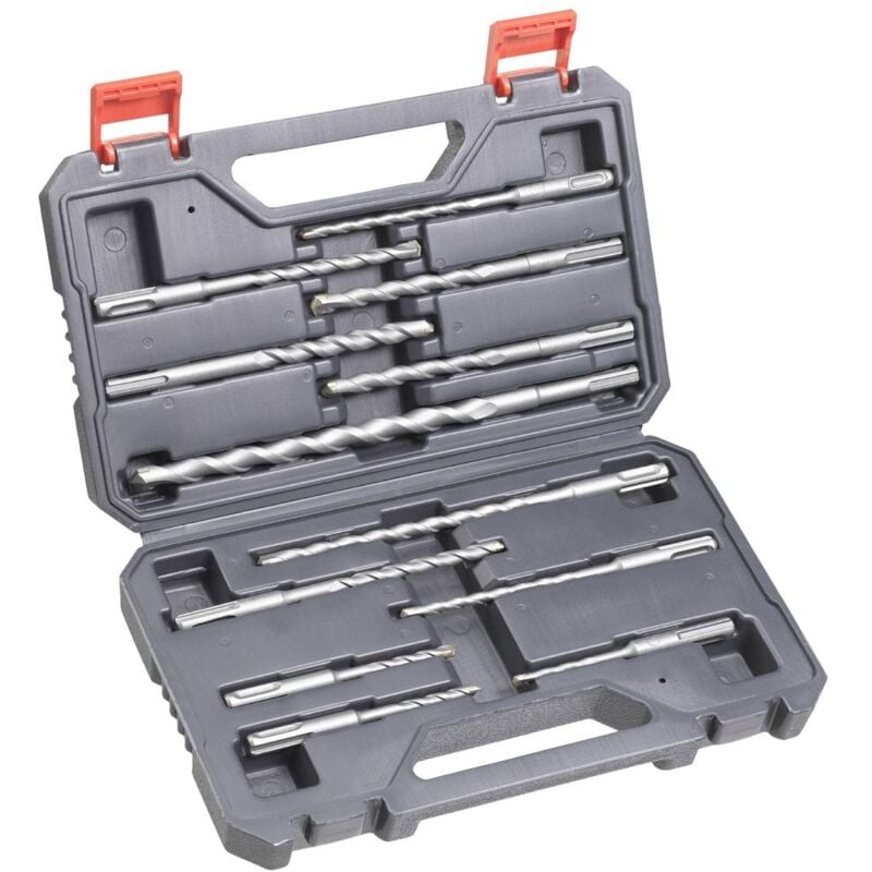 foto del prodotto 240280 acciaio 40cr kit punte perforatrici 12 parti 5 mm, 6 mm, 8 mm, 10 mm, 12 mm, 14 mm sds plus 1 pz. kwb