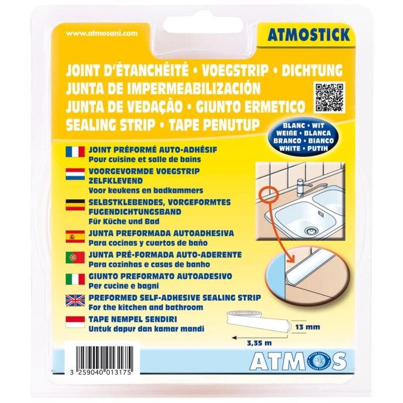 foto del prodotto 2415 guarnizione preforme 13 mm x 3, 35 m, bianco atmos