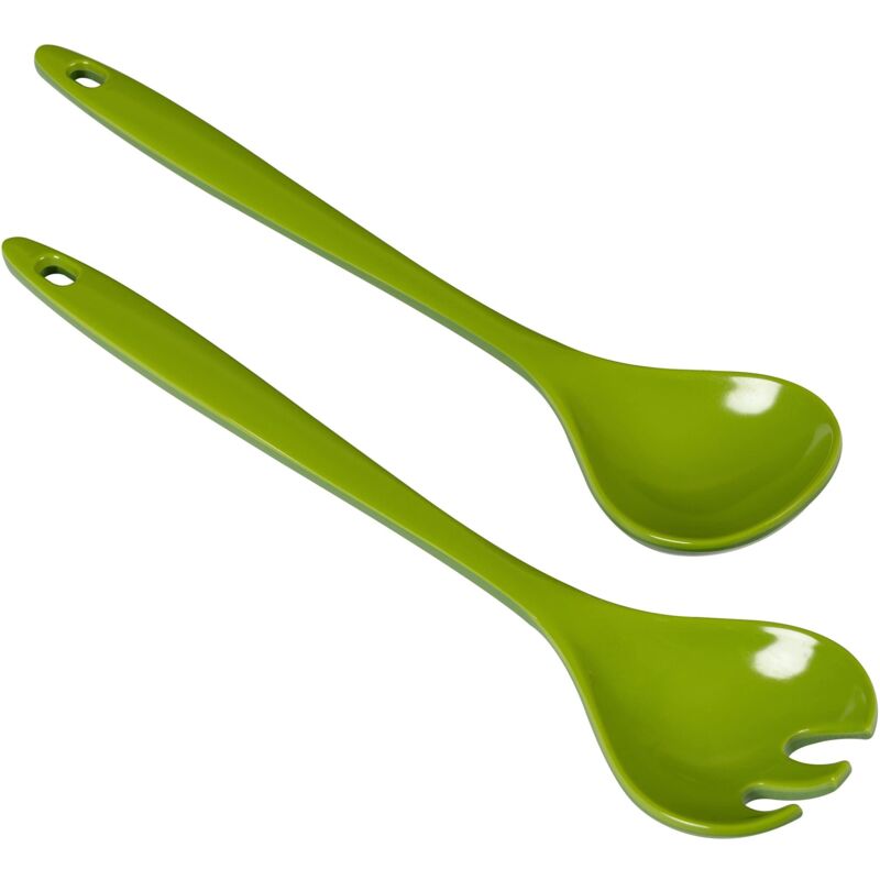 foto del prodotto 24294 posate da insalata verde scuro, plastica kuhn rikon