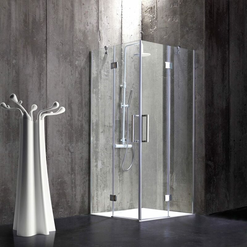 foto del prodotto kiamami valentina box doccia 80x80 in cristallo 6 mm senza telaio london