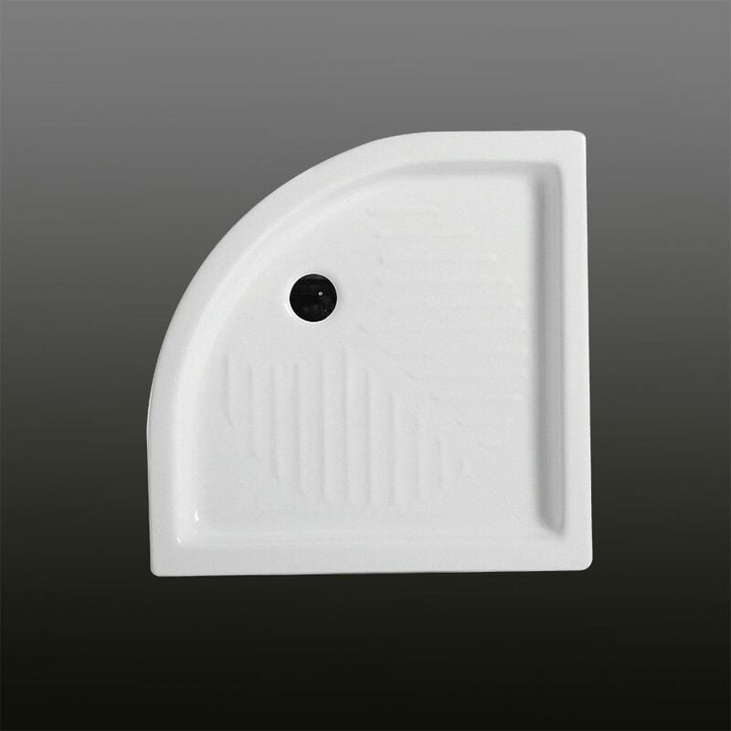 foto del prodotto kiamami valentina piatto doccia 80 cm semicircolare in ceramica serie topazio