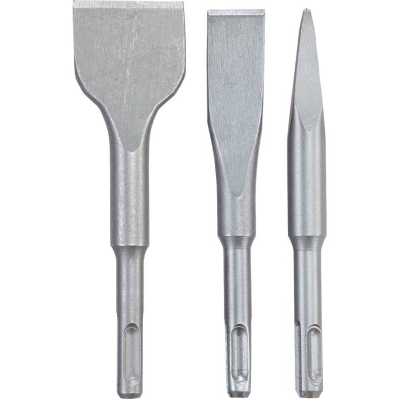 foto del prodotto 247185 kit scalpelli 3 parti 40 mm, 20 mm lunghezza totale 140 mm sds plus 1 pz. kwb