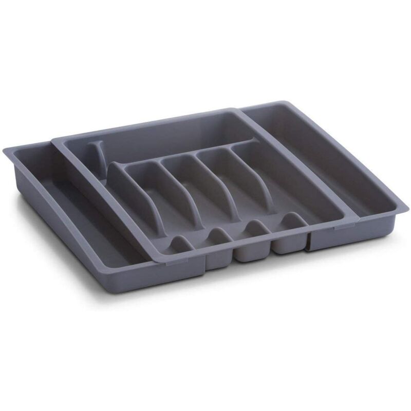 foto del prodotto 24887 portaposate, allungabile, plastica, grigio, 48x38x6.5 cm zeller