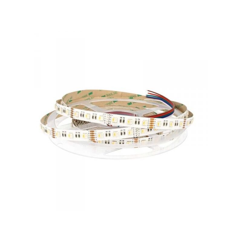 foto del prodotto 24v bobina led rgbw caldo rgb ww 20w m 300 smd 5 metri larghezza 12mm
