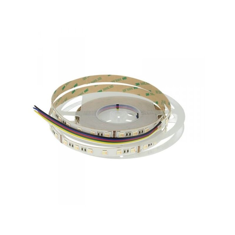 foto del prodotto 24v bobina striscia led rgb cct 5 colori canali 23w m rgb w ww 5 metri