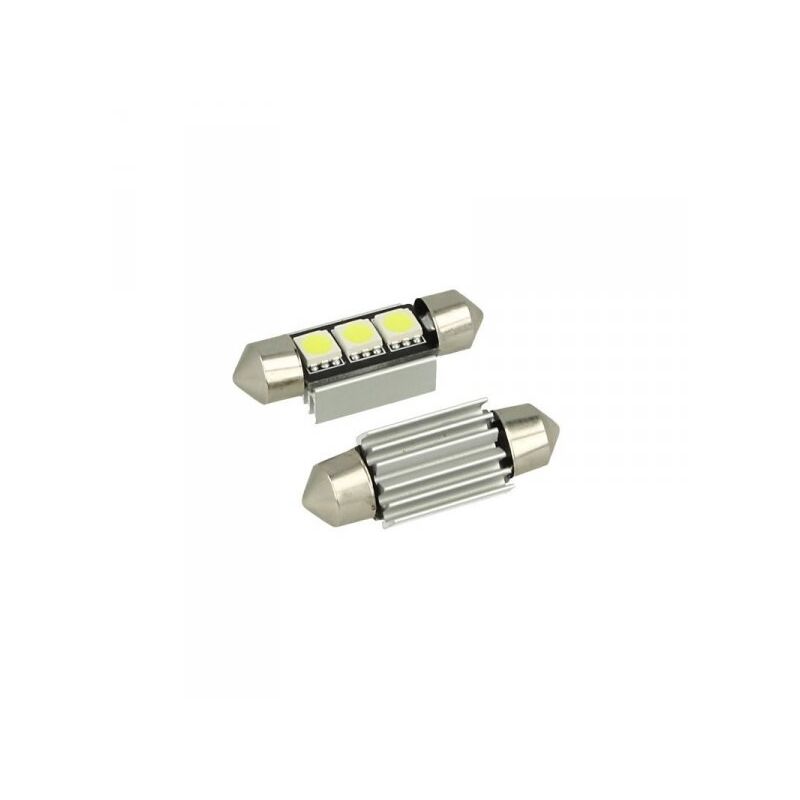 foto del prodotto 24v lampada led siluro canbus t11 c5w 36mm 3 smd 5050 colore verde per camion bus barca con dissipatore alluminio