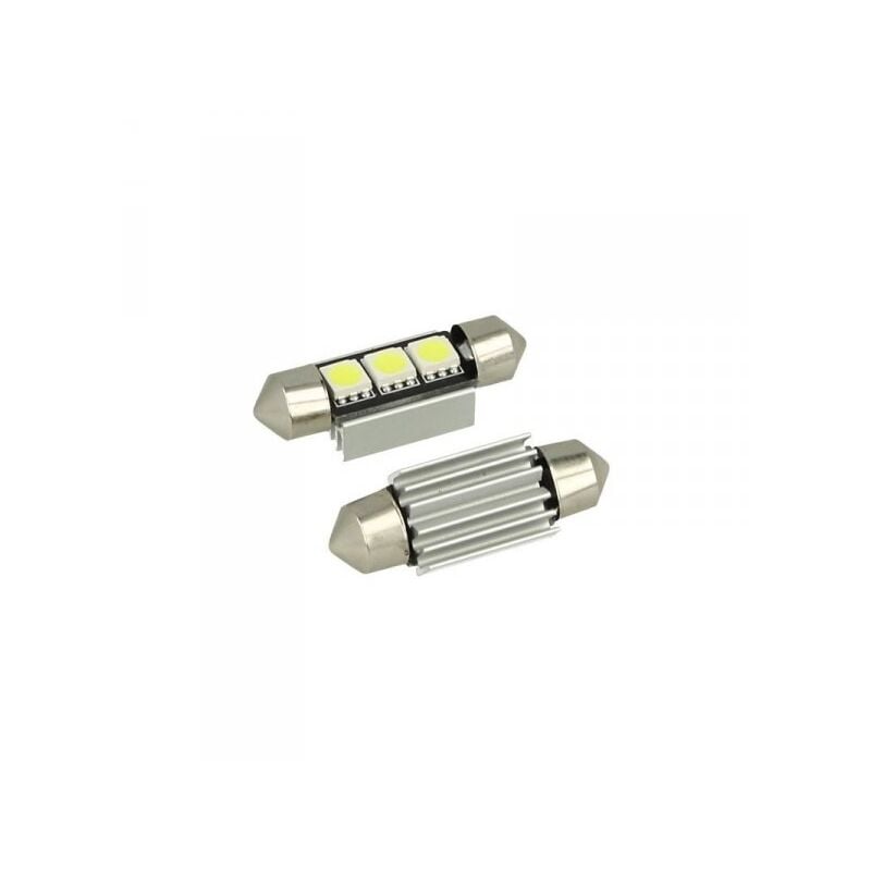 foto del prodotto 24v lampada led siluro canbus t11 c5w 36mm 3 smd 5050 verde con dissipatore alluminio per camion bus barca