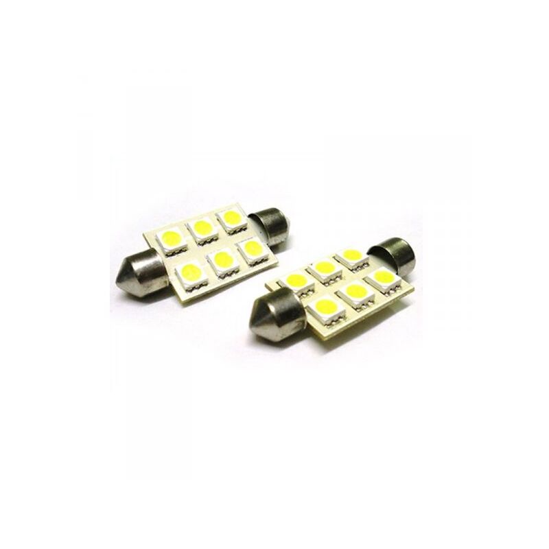 foto del prodotto 24v lampada led siluro t11 c5w 41mm 6 smd 5050 bianco camion