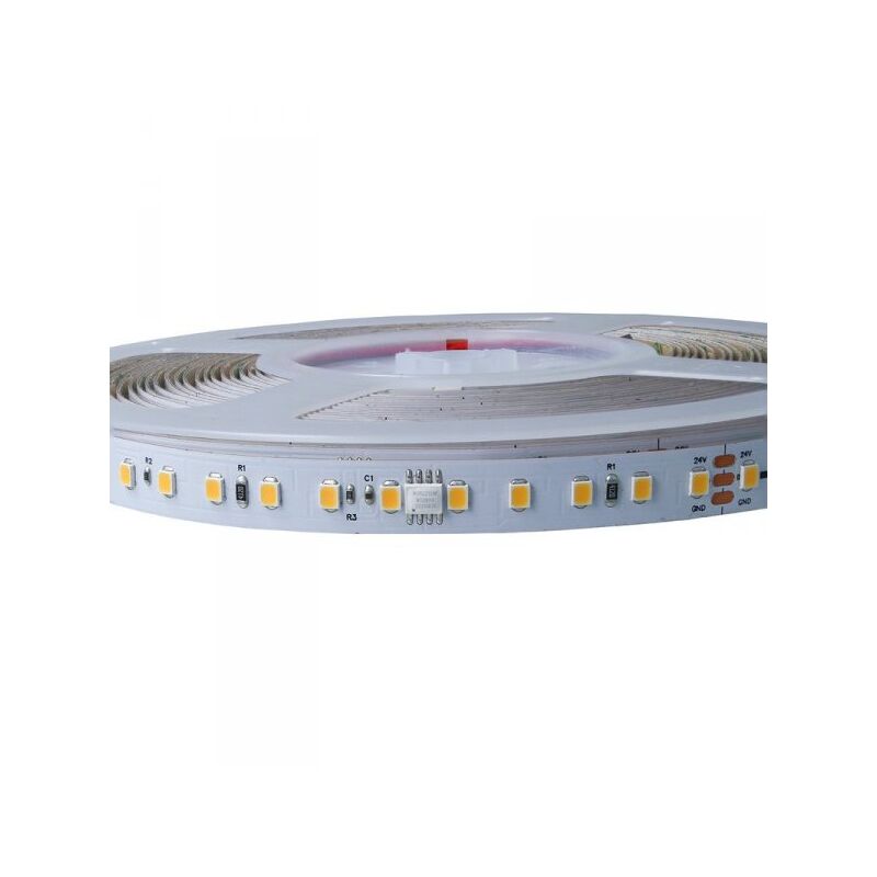 foto del prodotto 24v striscia led dinamica ic ws2811 10 metri 6000k 8w m cri 90 ip20 800 lm m passo 10mm sequenziale