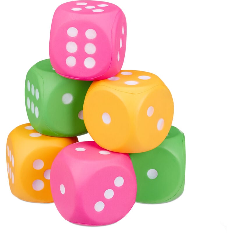 foto del prodotto 24x dadi giganti, ubi in gommapiuma, xxl, giocattolo per bambini, morbido e leggeri, cubici, colorati