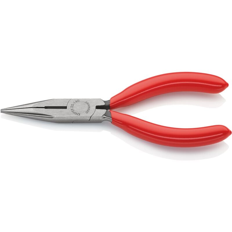 foto del prodotto 25 01 140 pinza per meccanica con becchi mezzotondi con tronchese pinza per radiotecnici rivestiti in resina sintetica bonderizzata nera 140 mm