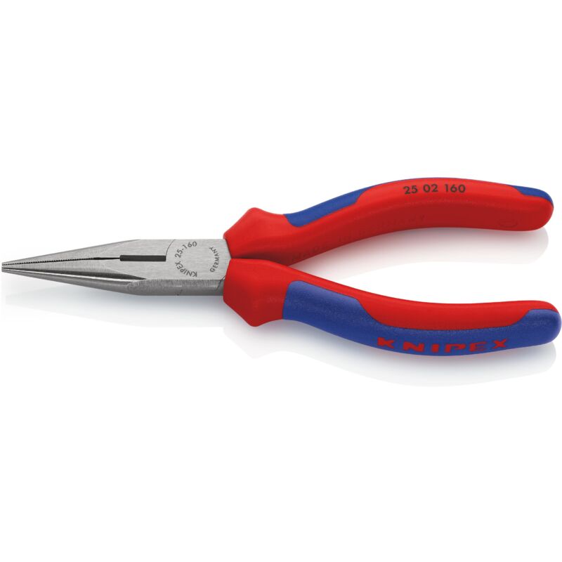 foto del prodotto 25 02 160 pinza per meccanica con becchi mezzotondi con tronchese pinza per radiotecnici rivestiti in materiale bicomponente bonderizzata nera
