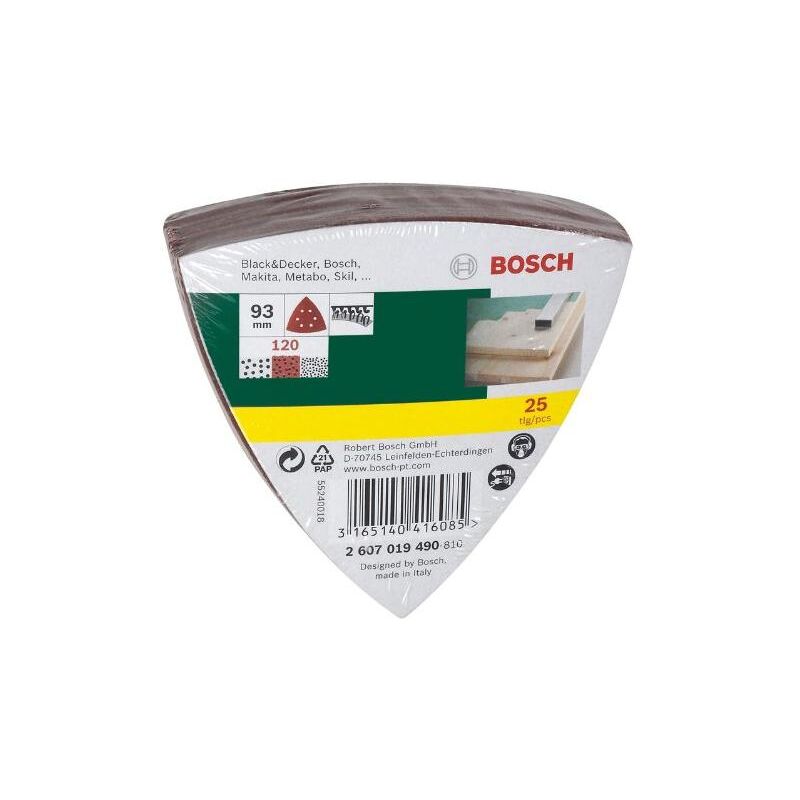 foto del prodotto 25 fogli per levigatrice delta grana 120 bosch