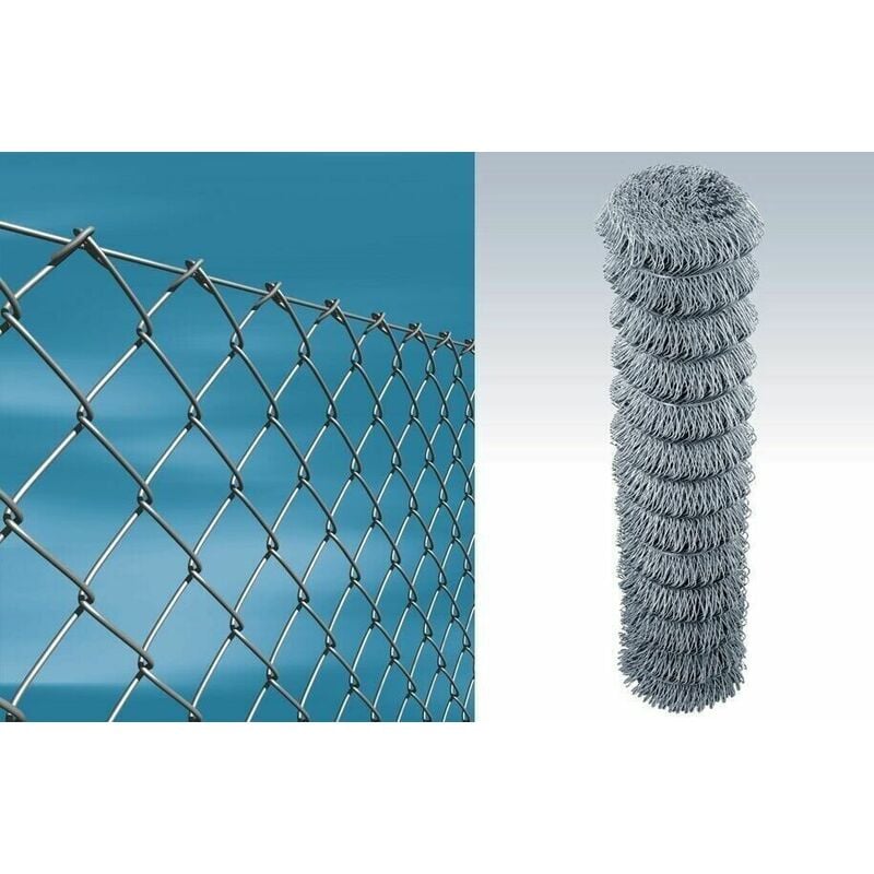 foto del prodotto 25 metri rete metallica griglia rombo effe 13 zincata sciolta cavatorta h 150cm
