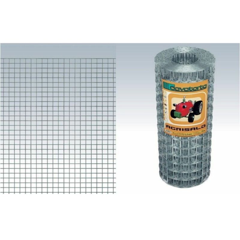 foto del prodotto 25 mt rete metallica elettrosaldata zincata agrisald cavatorta 19x19 h 50cm