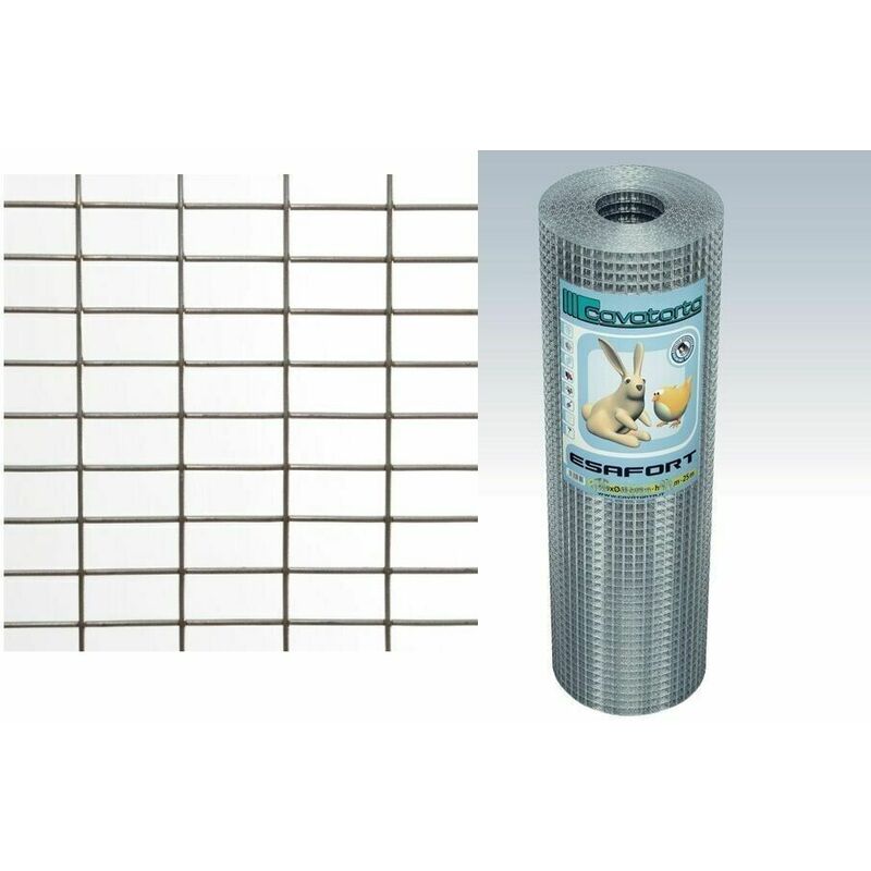 foto del prodotto 25 mt rete metallica elettrosaldata zincata dopo esafort cavatorta 12x25 h 100cm
